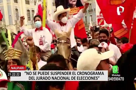 José Naupari: No se puede suspender el cronograma del Jurado Nacional de Elecciones