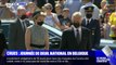 Inondations en Belgique: le roi Philippe arrive à une cérémonie d'hommage aux victimes à Verviers