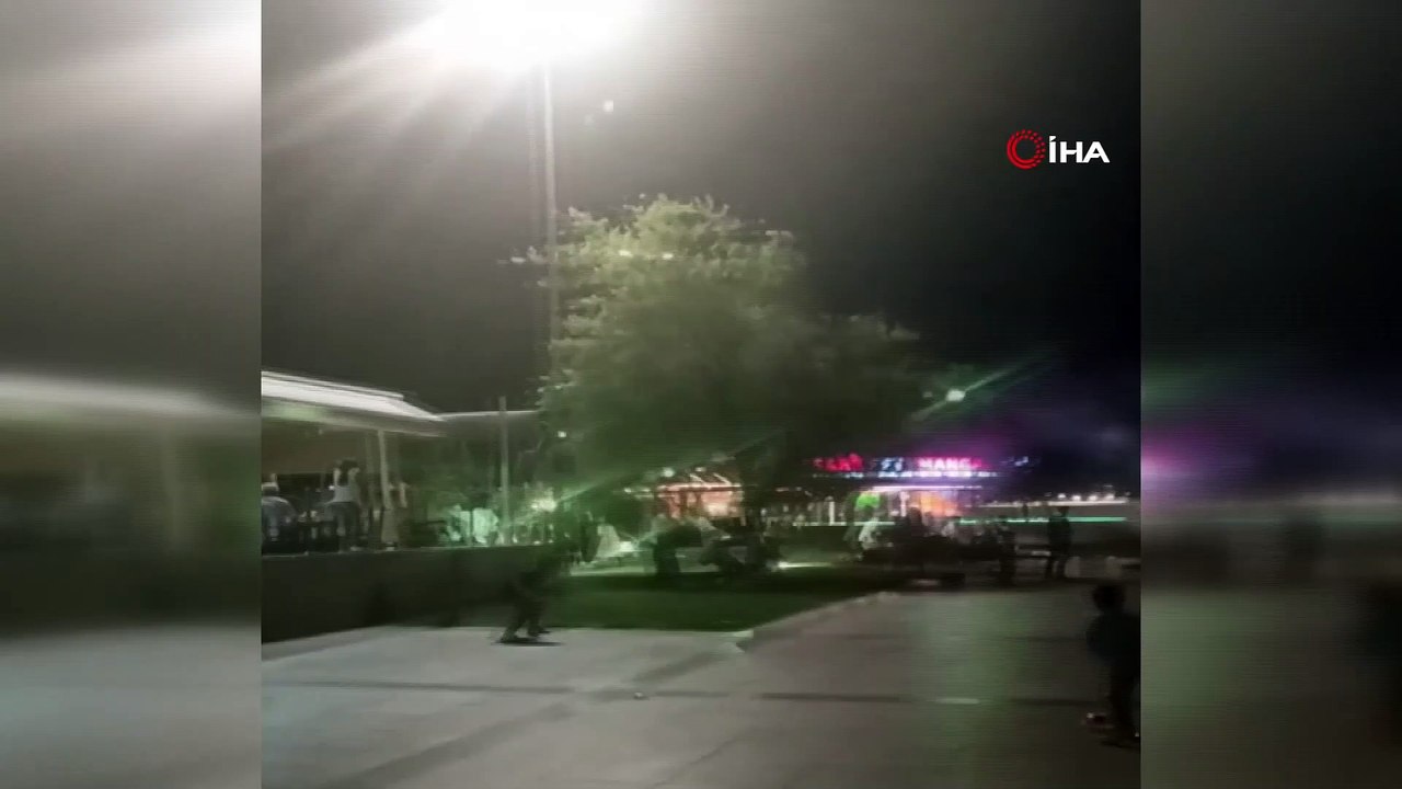 Küçükçekmece'de göl kenarında havai fişek dehşeti