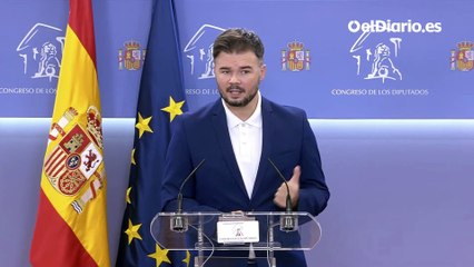 Rufián, sobre el revisionismo del acto del PP: "A Casado le marca la agenda Ayuso y eso le hace asalvajarse más"