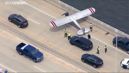 فيديو | طيّار شاب (18 عاماً) يهبط على جسر في نيو جرسي الأميركية