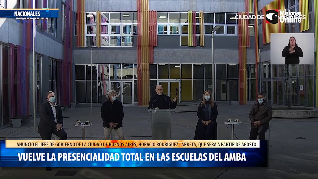 Vuelve la presencialidad total en las escuelas del AMBA