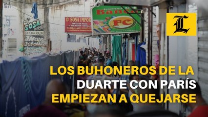 Download Video: Los buhoneros de la Duarte con París empiezan a quejarse