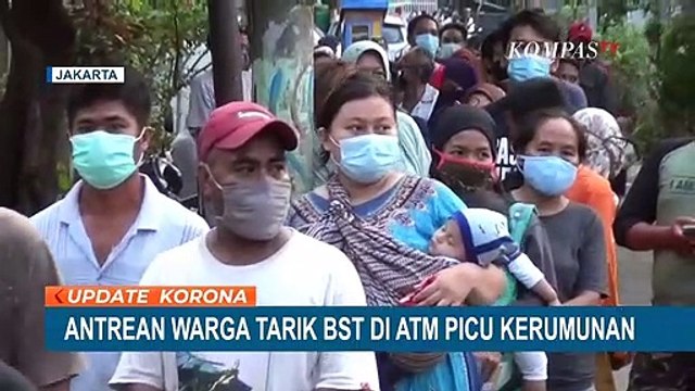 Antrean Warga Tarik BST di ATM Picu Kerumunan