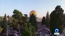 1000s of Palestinians hold Eid al-Adha prayers in Aqsa after Israeli raids