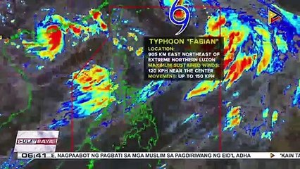 Bagyong #FabianPH, lumalakas pa at nasa typhoon category na
