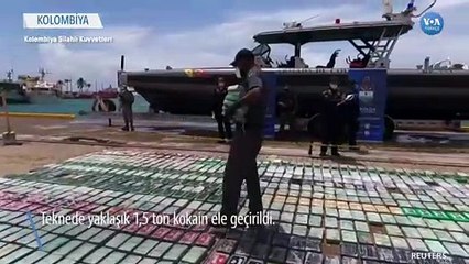 Kolombiya Açıklarında Bir Tekneye Uyuşturucu Operasyonu