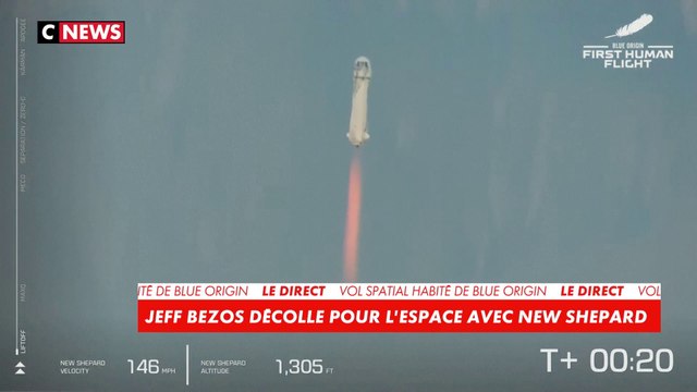Le décollage de Jeff Bezos pour l'espace