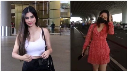 Mouni Roy & Tamannaah Bhatia Snapped At The Airport