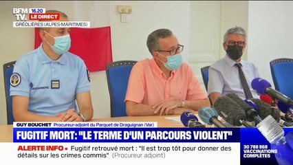 Mort du fugitif dans les Alpes-Maritimes: "L'auteur et la victime ont eu une relation sentimentale qui a duré peu de temps", confirme le procureur-adjoint de Draguignan