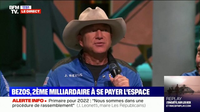 Jeff Bezos: Ce que j'ai ressenti ? Oh mon dieu ! Mes attentes ont été surpassées et de loin