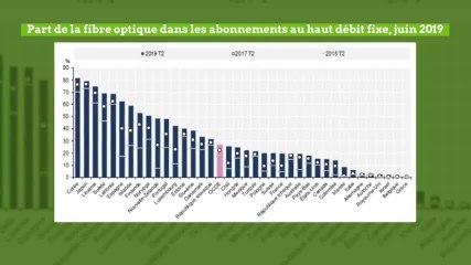 Fibre optique : les pays de l'OCDE encore à la peine