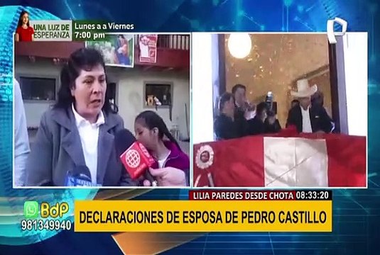 Pedro Castillo: Su esposa Lilia Paredes confirma que viajará a Lima