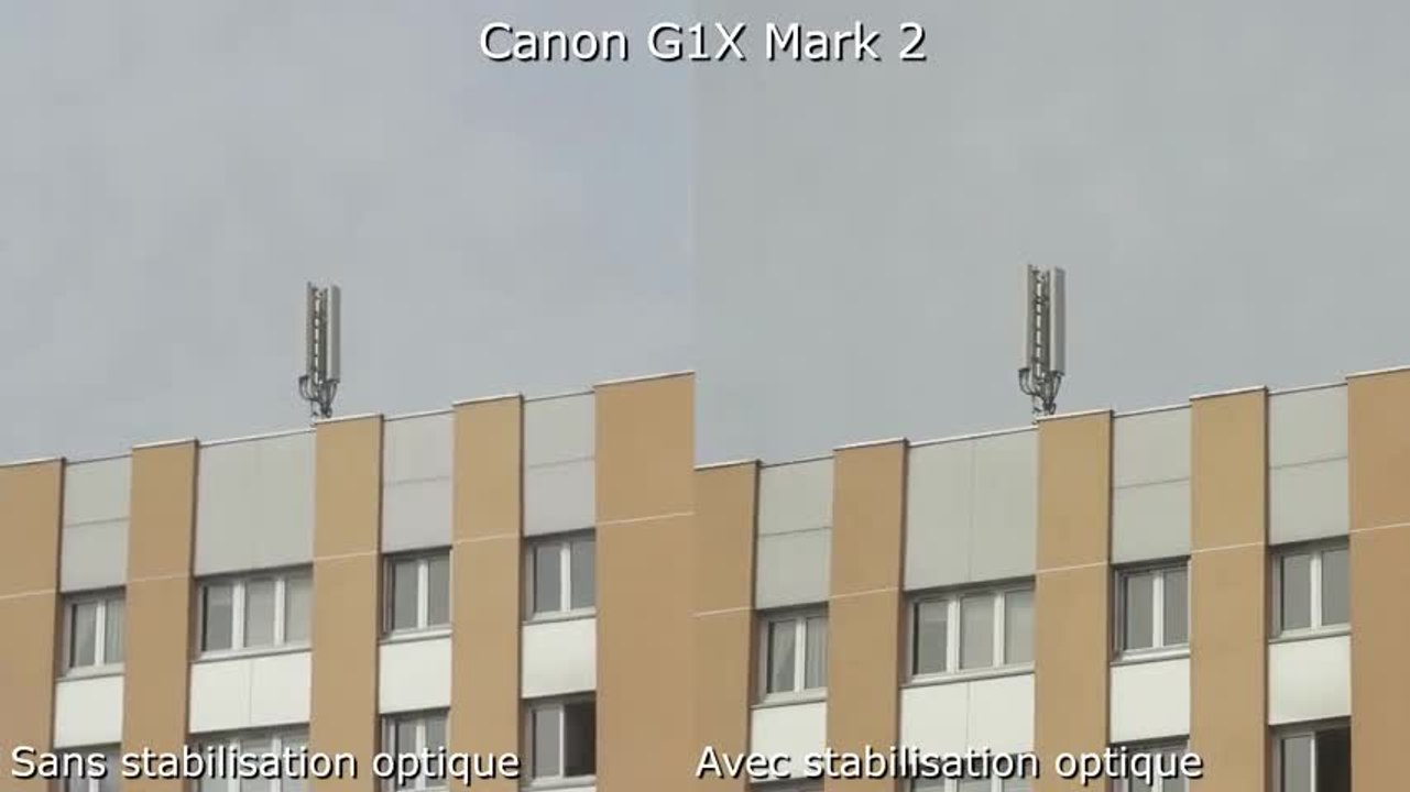 Canon G1X Mark 2 stabilisaiton optique vidéo