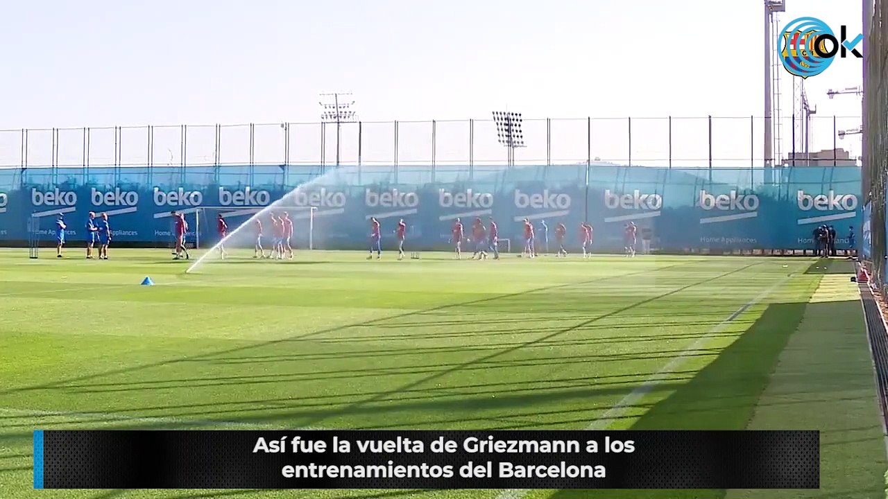 Así fue la vuelta de Griezmann a los entrenamientos del Barcelona