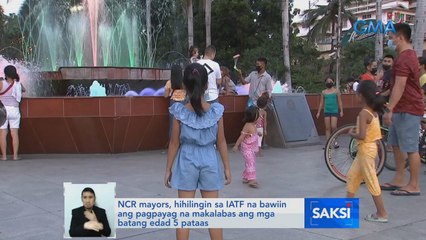 Скачать видео: NCR mayors, hihilingin na bawiin ang pagpayag na makalabas ang mga batang edad 5 pataas | Saksi