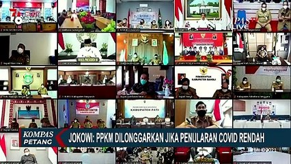 Jokowi: PPKM Dilonggarkan Jika Penularan Corona Rendah