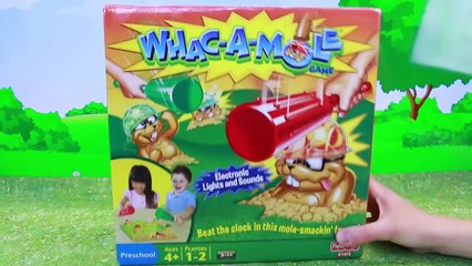 Whac A Mole Fun Board Game Challenge ❤ Whack Moles Family Game Night Toy + Surprises Disne