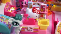 Hello Kitty Convenience Store Mini Doll Playset My Little Pony Lego go Shopping Toy Unboxi