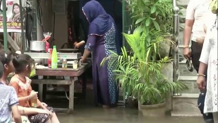 Delhi: People living in houses filled with rain water
