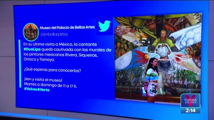 ¡Dua Lipa también visito Bellas Artes en su viaje a México!