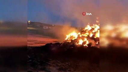 Haymana’da 5 bin balya saman yanarak kül oldu