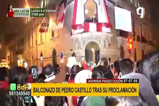 Primeras reacciones tras proclamación de Pedro Castillo como presidente electo