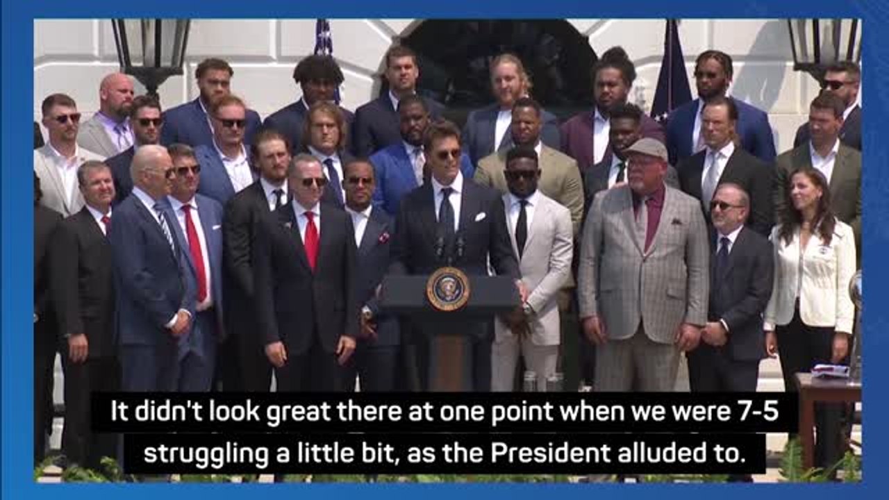 Brady and Biden share election jibes at White House