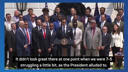 Brady and Biden share election jibes at White House