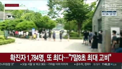 확진자 1,784명, 또 최다…"7말8초 최대 고비"