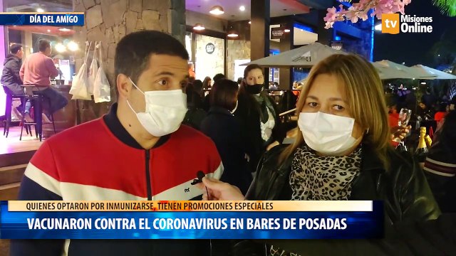 Vacunaron contra el coronavirus en bares de Posadas