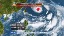 Typhoon Fabian, pinalalakas pa rin ang hanging habagat | UB