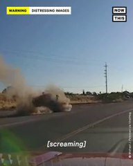 DASHCAM FOOTAGE CAPTURES WILD CAR CRASH IN CA