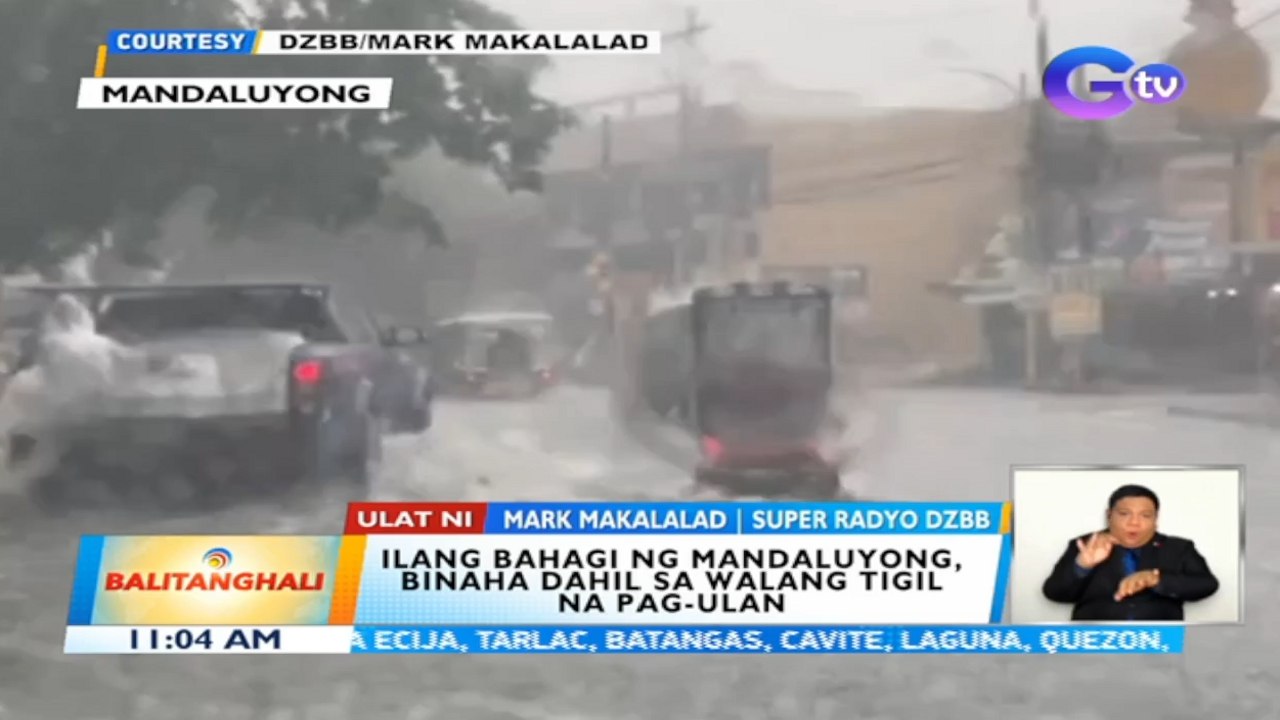 Ilang bahagi ng Mandaluyong, binaha dahil sa walang tigil na pag-ulan | BT