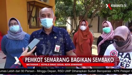 Pemkot Semarang Bagikan Sembako Jaring Pengaman Sosial PPKM Darurat