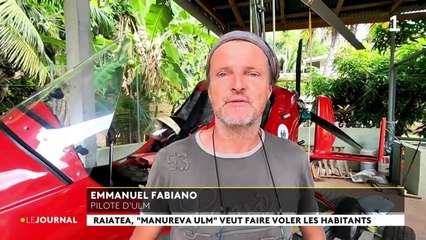 Un ULM dans le ciel de Raiatea