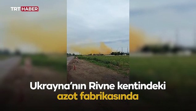Ukrayna'da patlama: Gökyüzünü turuncu duman kapladı