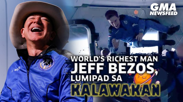 World's richest man Jeff Bezos, lumipad sa kalawakan | GMA News Feed