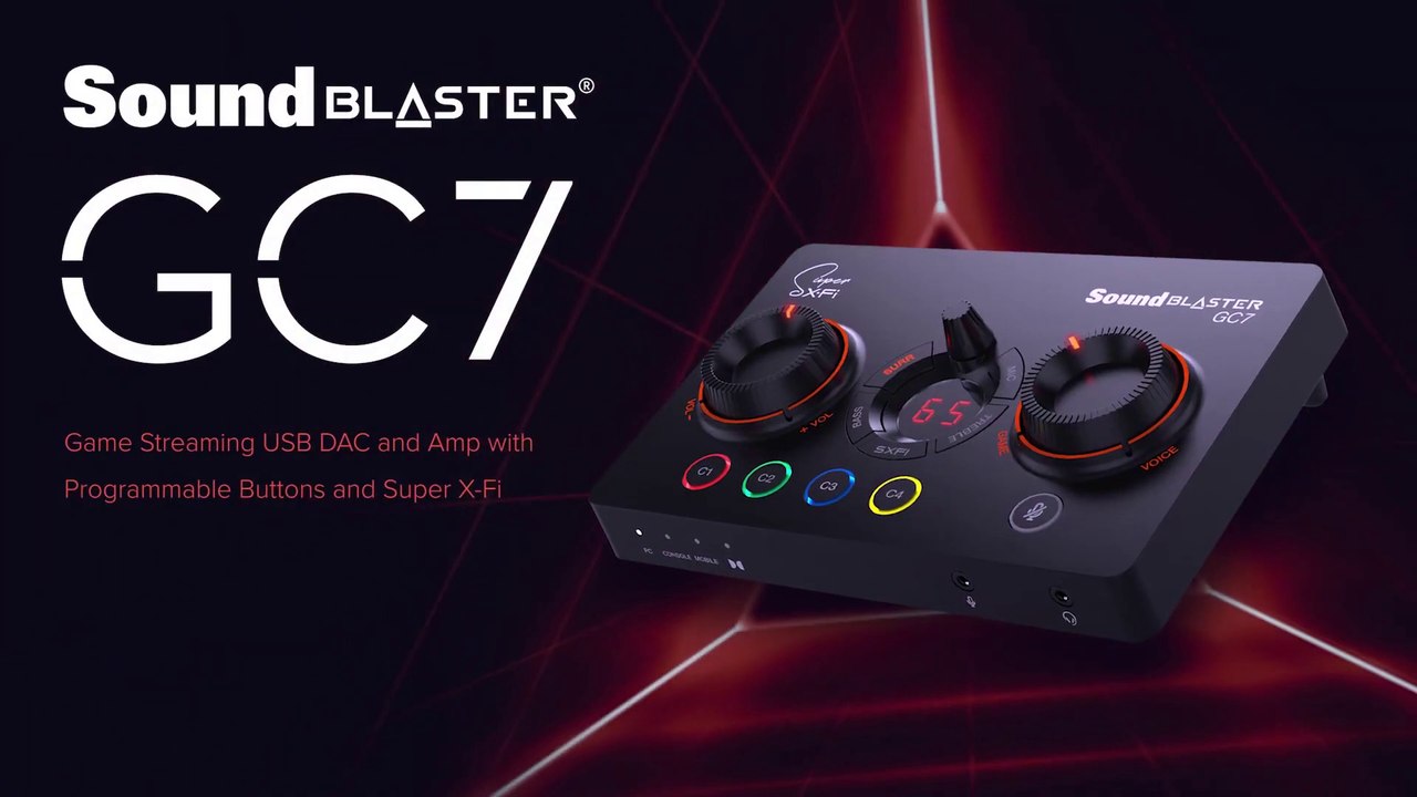 Sound Blaster GC7 - trailer del DAC USB y amplificador orientado a videojuegos y streaming con Super X-Fi