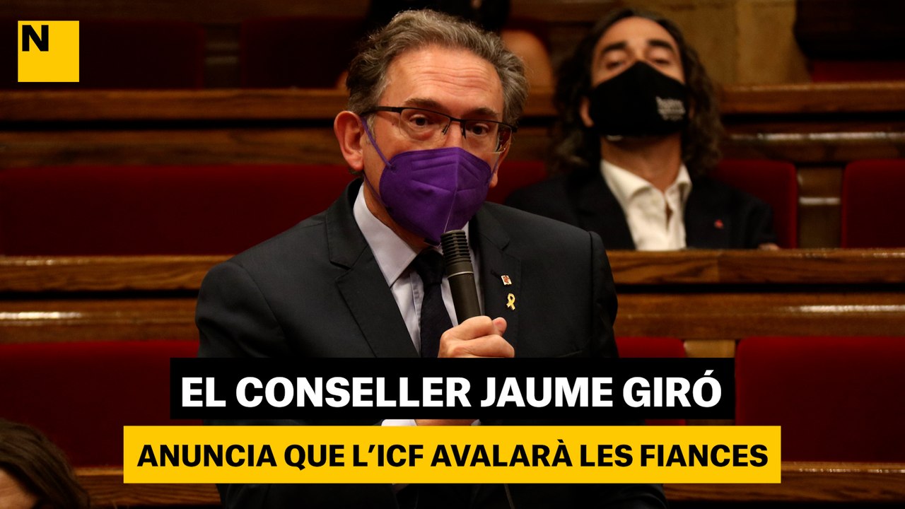 El conseller Jaume Giró anuncia que l'ICF avalarà les fiances