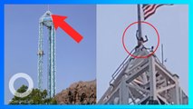 Pria California Memanjat Wahana Setinggi 91 Meter - TomoNews