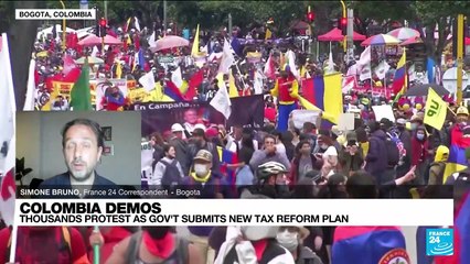 Thousands protest as Colombia government submits new tax reform plan