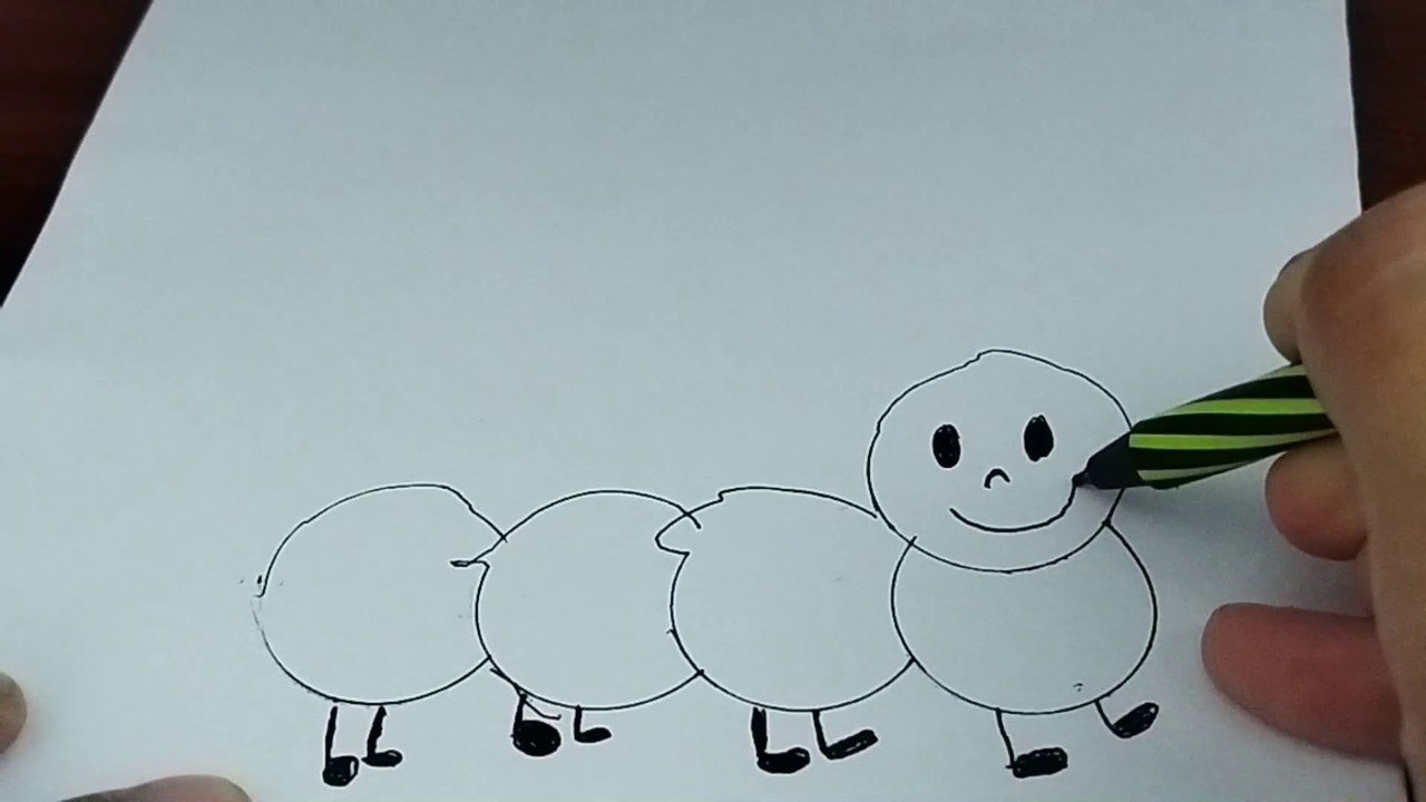 How to draw a millipede easily