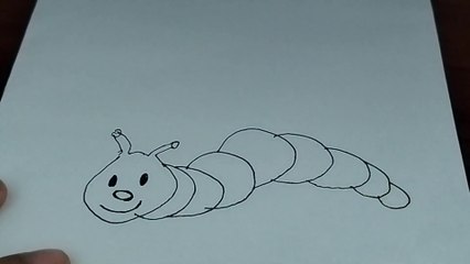 How to draw a caterpillar easily