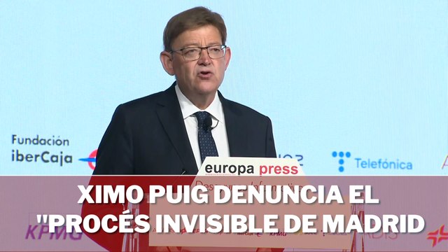 Ximo Puig denuncia “el procés invisible de Madrid”
