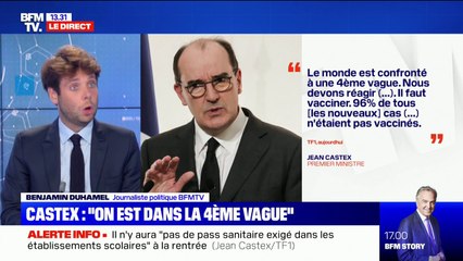 Скачать видео: Quatrième vague, nouveaux créneaux de vaccination, contrôle du pass sanitaire ce qu'a dit Jean Castex