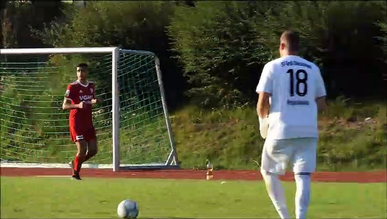 Das 1:0 für die SVGE gegen den SC Hainberg durch Michel Daubert auf Vorlage von Florian Knauf