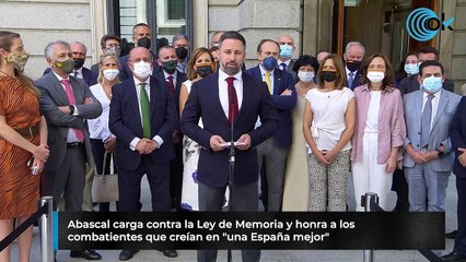 Abascal carga contra la Ley de Memoria y honra a los combatientes que creían en "una España mejor"