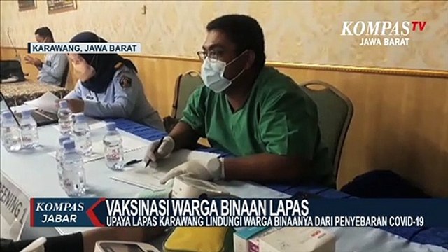 Ratusan Warga Binaan Lapas Karawang Divaksinasi
