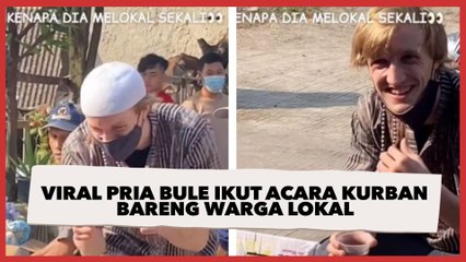 Viral Pria Bule Ikut Acara Kurban Bareng Warga Lokal, Cara Minum Kopinya Jadi Sorotan